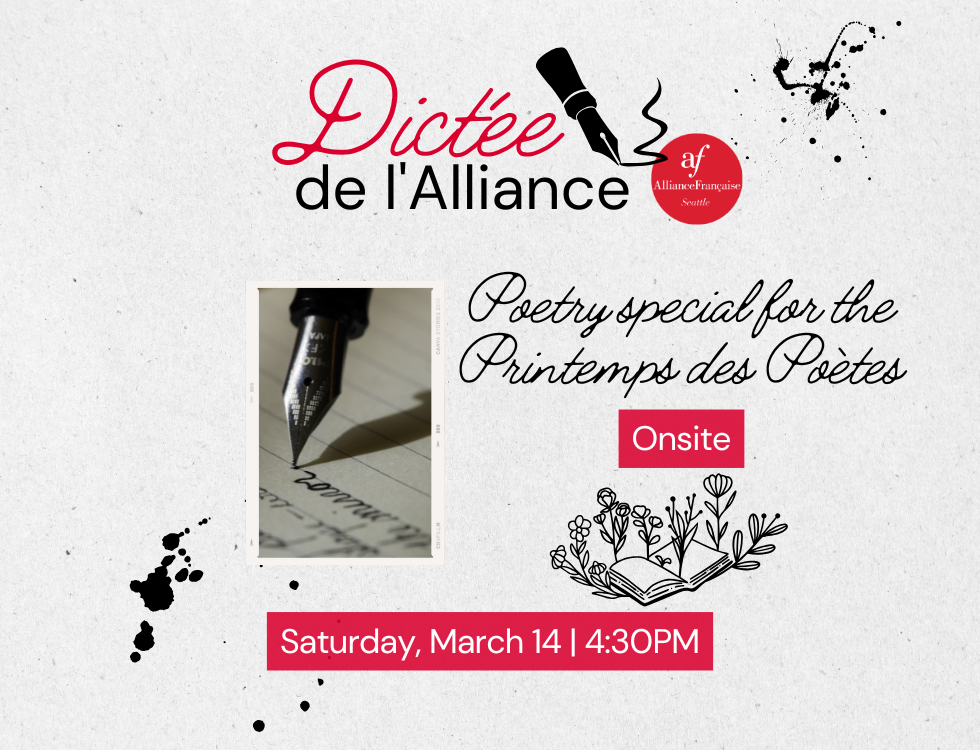 Dictée à l'Alliance: Poetry Special